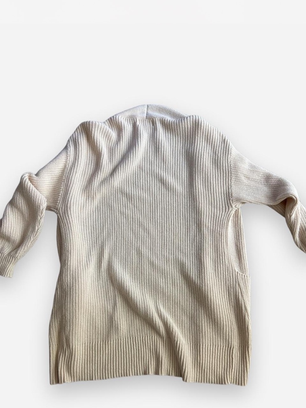 Universal Thread Cream Ribbed Open-Front Cardigan - Picture 4 of 4